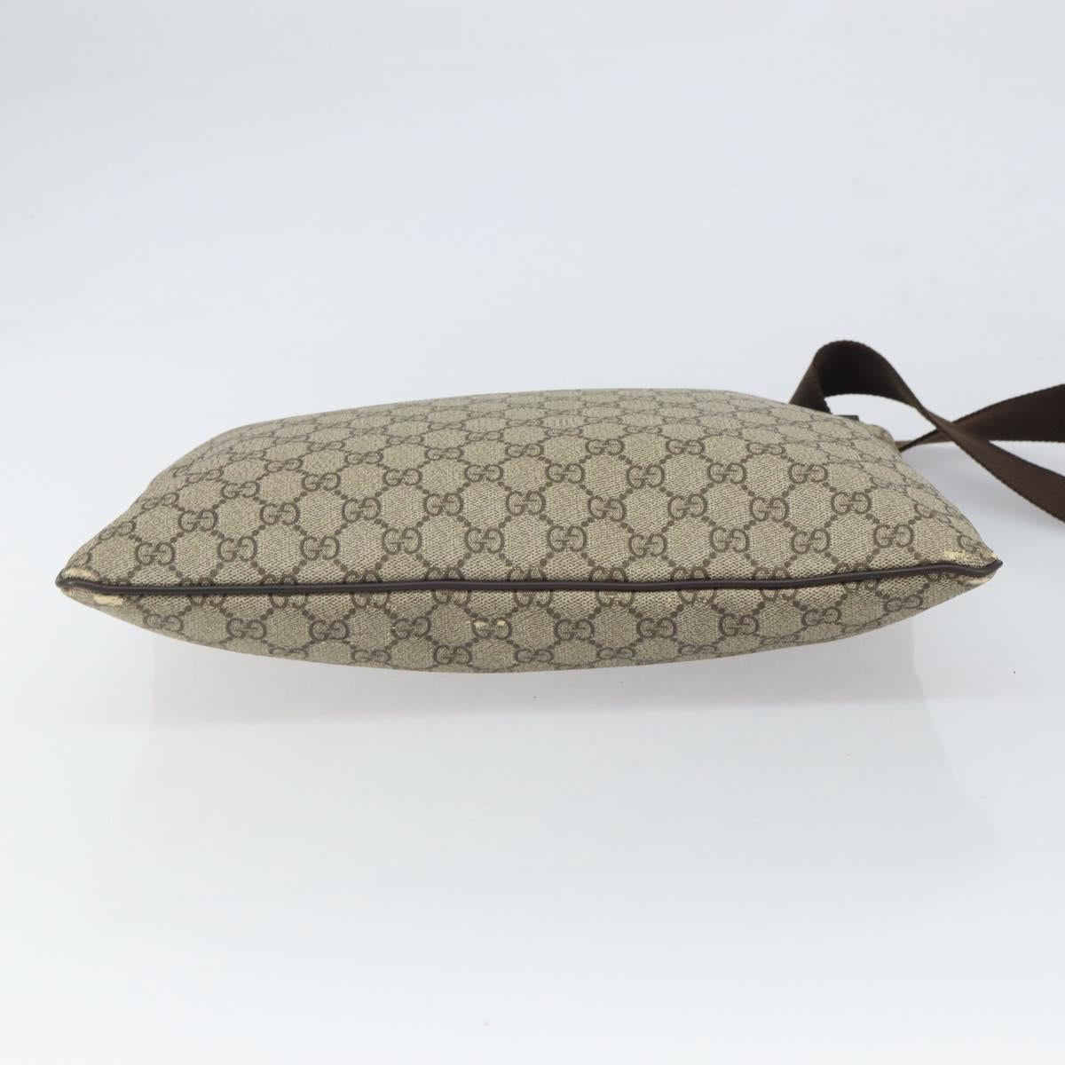 GUCCI GG Supreme Shoulder Bag PVC Beige Gold 201446 Auth ep12814