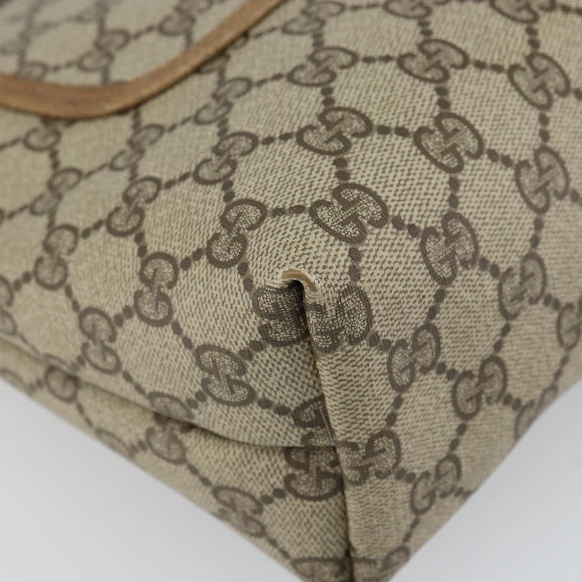 GUCCI GG Supreme Web Sherry Line Tote Bag PVC Beige 39 02 003 Auth ep12822