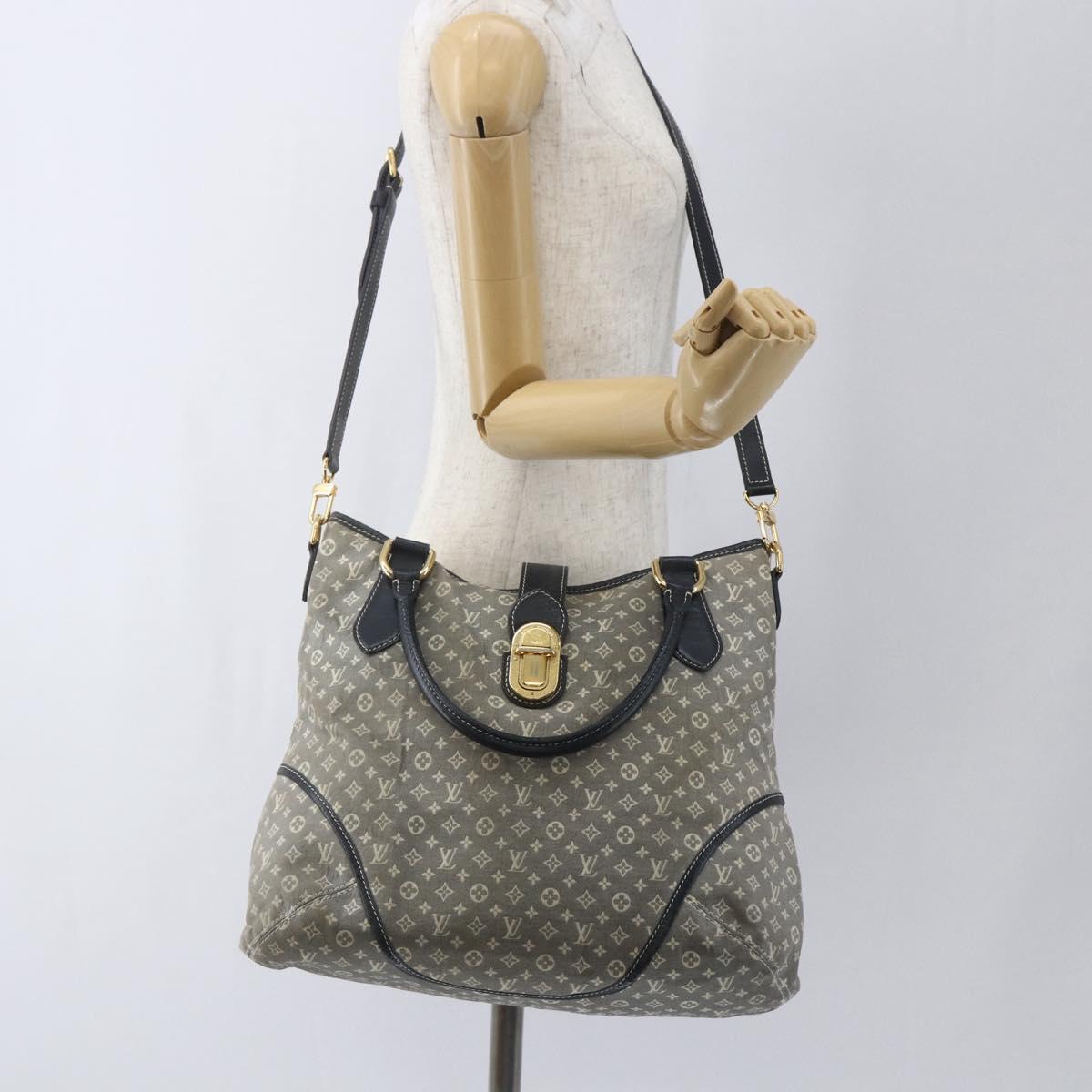 LOUIS VUITTON Monogram Idylle Elegy Shoulder Bag 2way Navy M56697 Auth ep12827