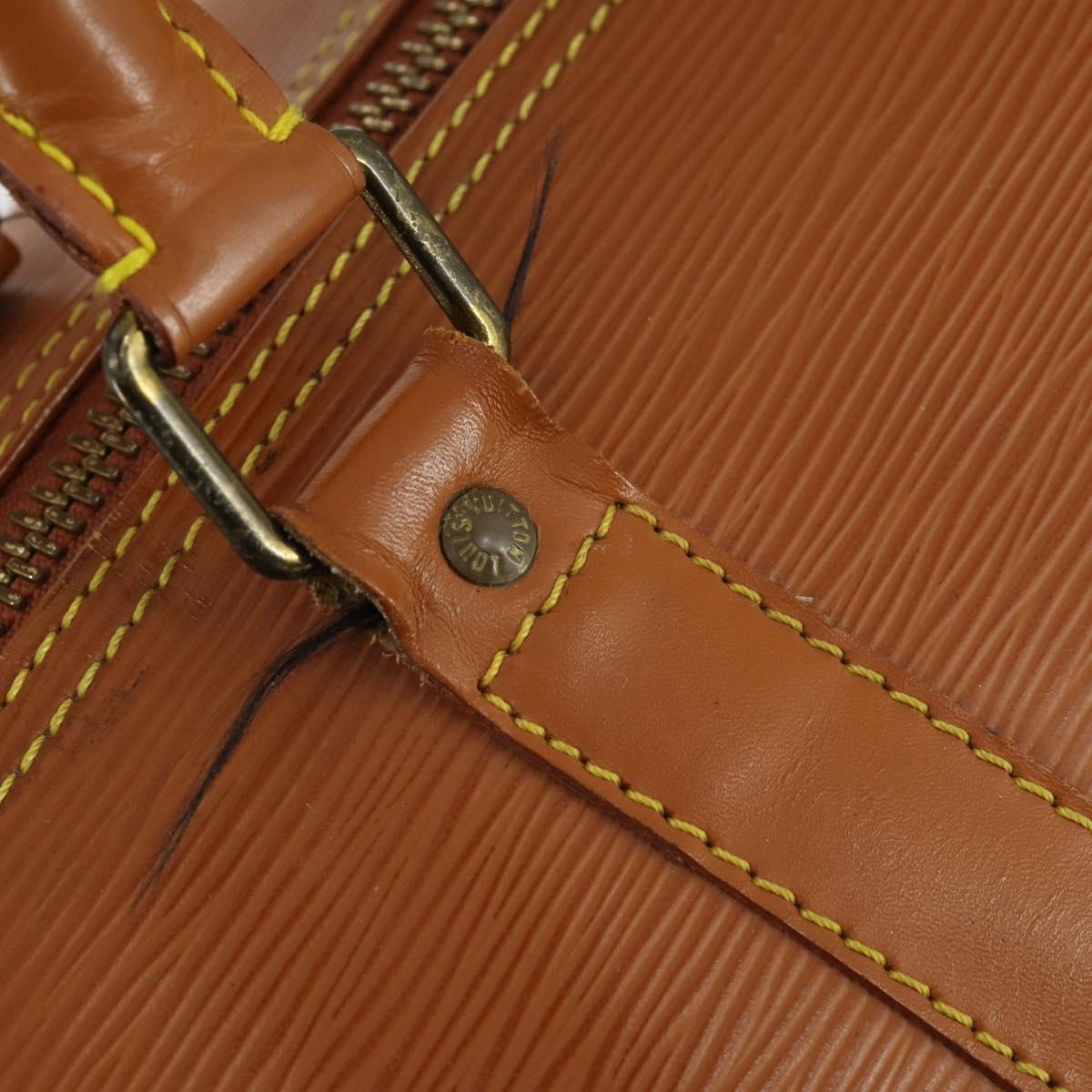 LOUIS VUITTON Epi Keepall 50 Boston Bag Brown M42968 LV Auth ep12829