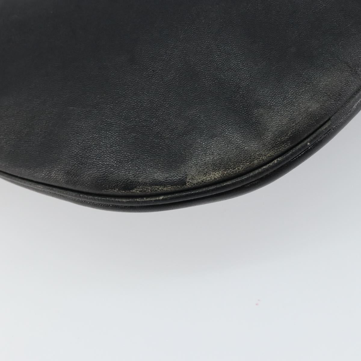 LOEWE Shoulder Bag Leather Black Gold Auth ep12832