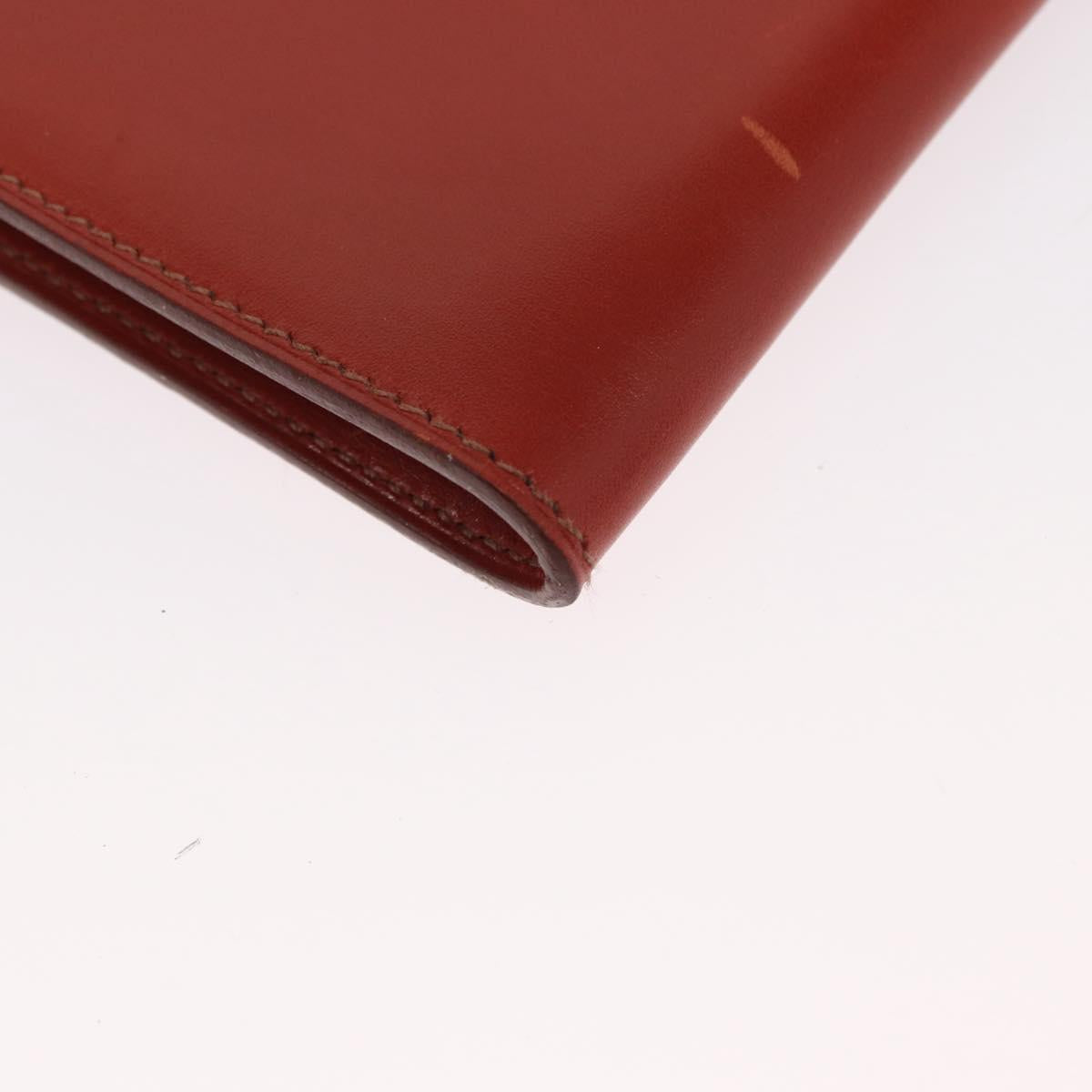 HERMES Shoulder Bag Leather Red Auth ep12834