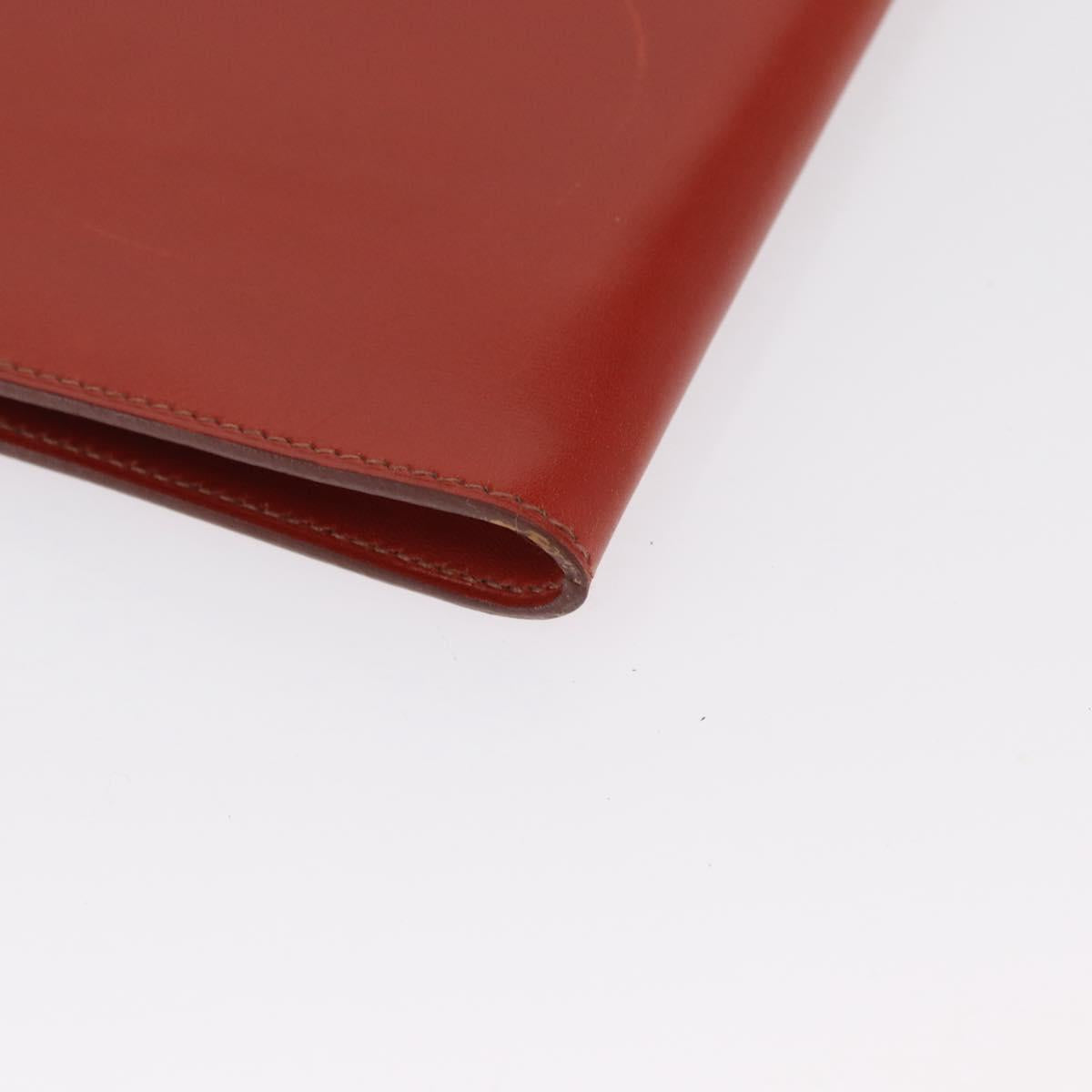 HERMES Shoulder Bag Leather Red Auth ep12834