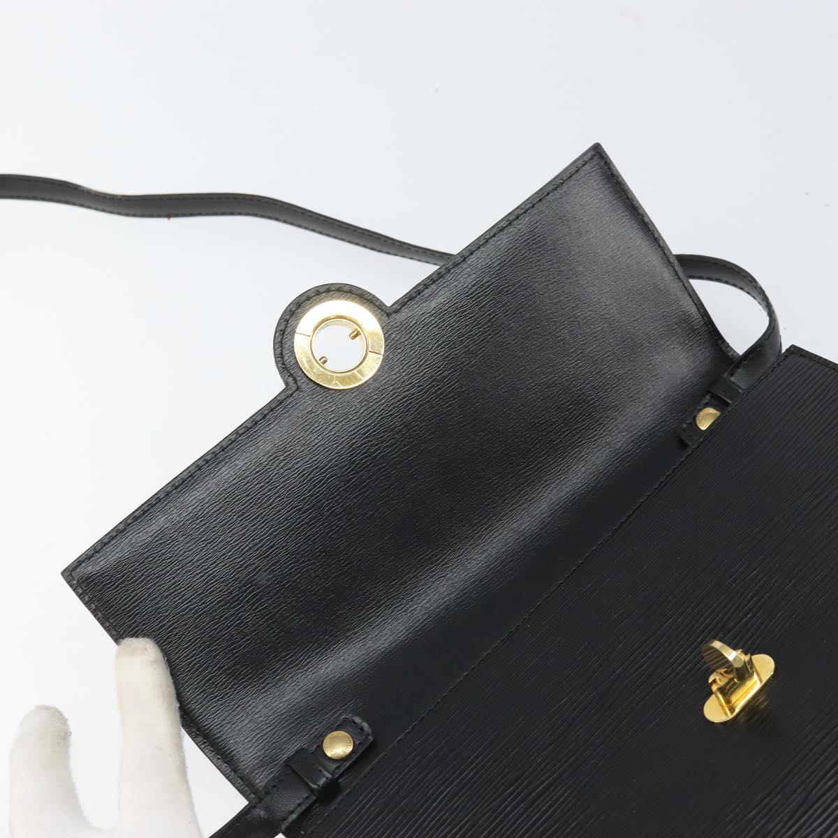 LOUIS VUITTON Epi Pochette Arche Shoulder Bag Black Noir M52572 LV Auth ep12836