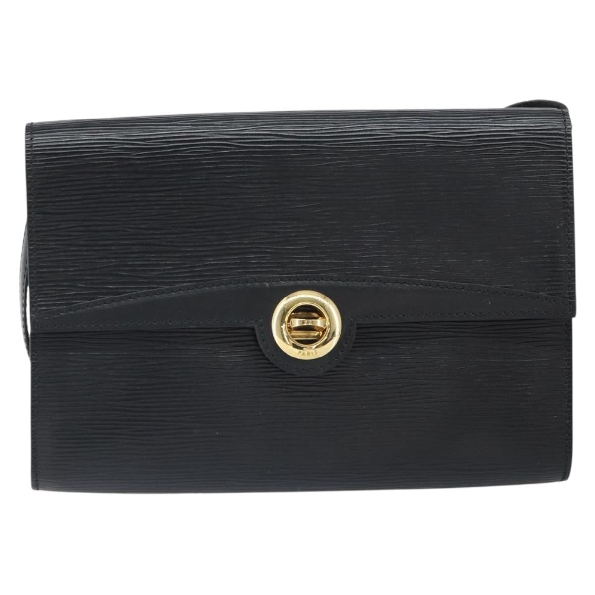 LOUIS VUITTON Epi Pochette Arche Shoulder Bag Black Noir M52572 LV Auth ep12836