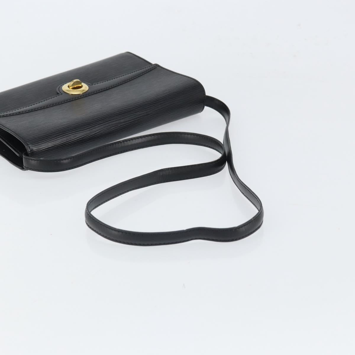 LOUIS VUITTON Epi Pochette Arche Shoulder Bag Black Noir M52572 LV Auth ep12836