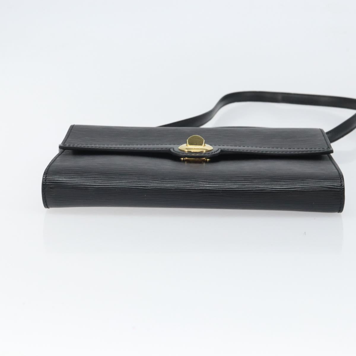 LOUIS VUITTON Epi Pochette Arche Shoulder Bag Black Noir M52572 LV Auth ep12836