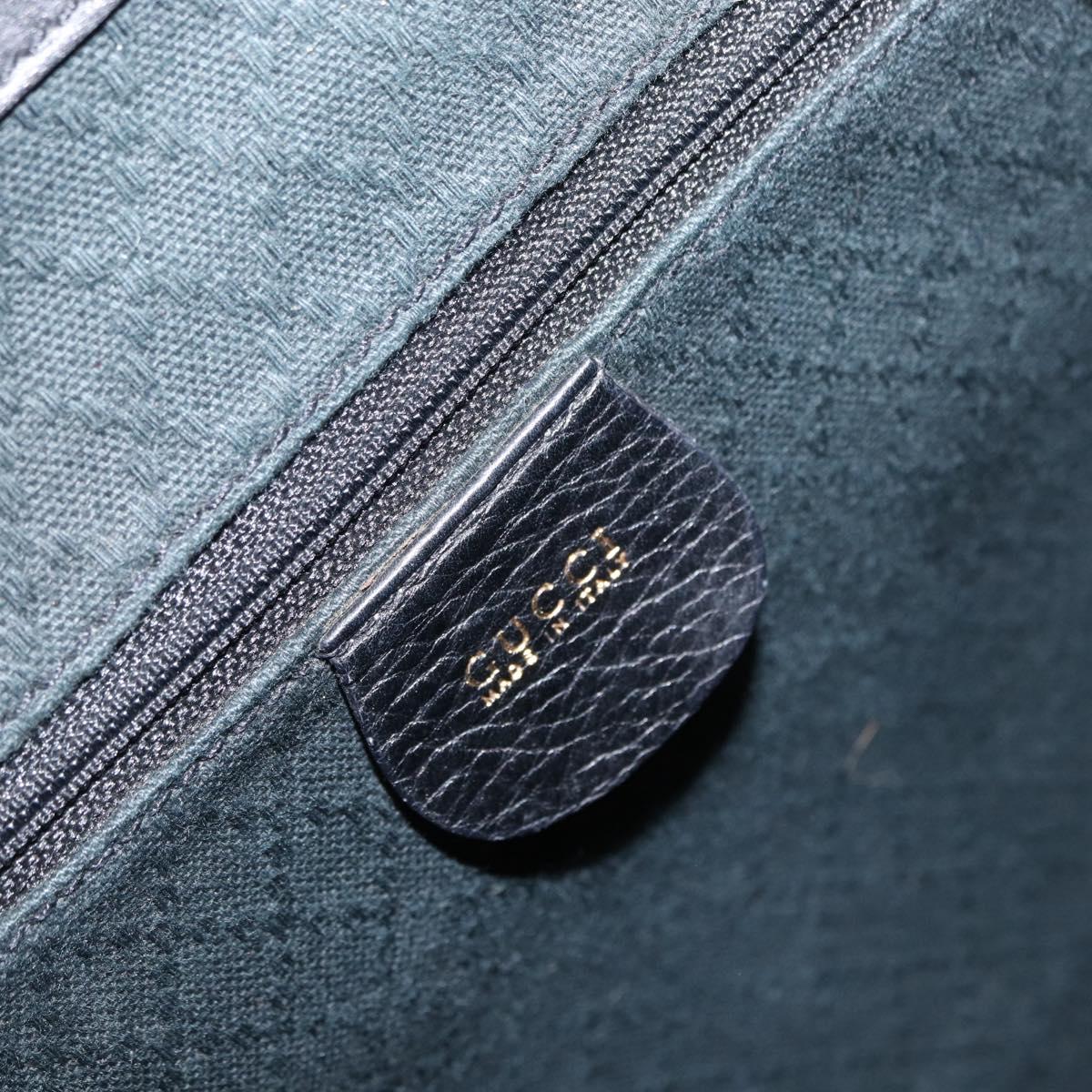 GUCCI Bamboo Backpack Leather Black Gold 003 2058 0016 Auth ep12855