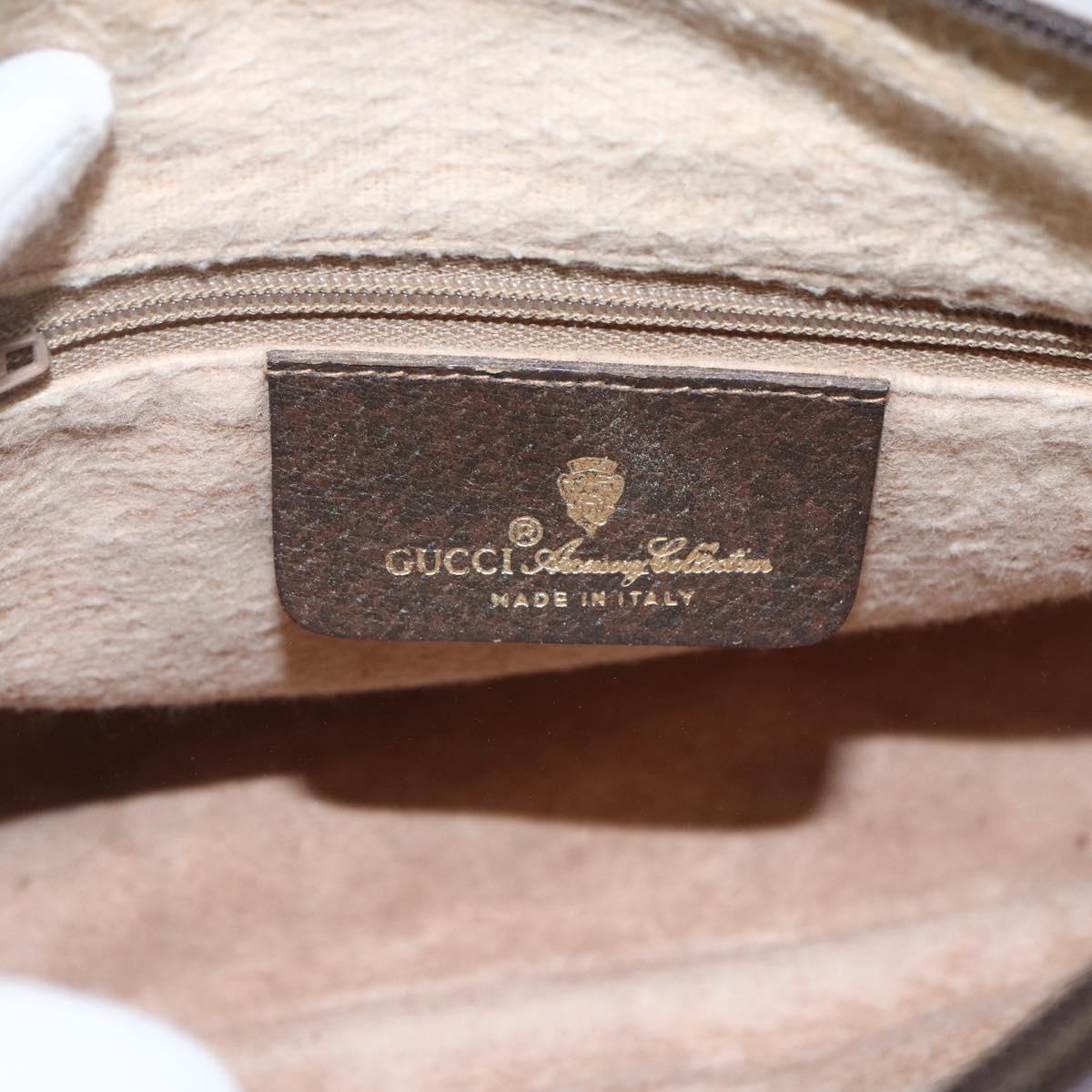 GUCCI GG Supreme Web Sherry Line Bag PVC Beige Gold 89 02 032 Auth ep12857
