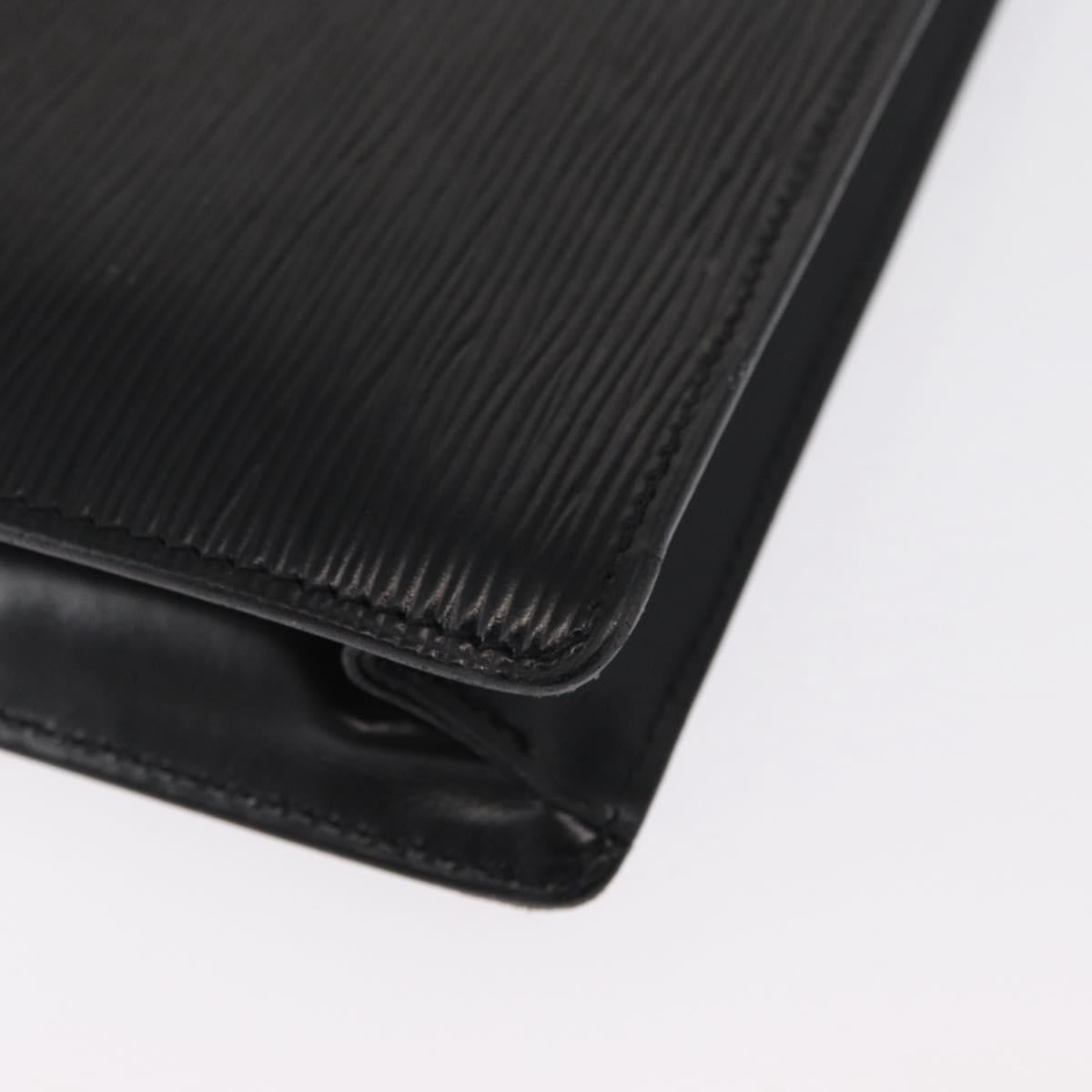 LOUIS VUITTON Epi Serie Dragonne Clutch Bag Black Noir M52612 LV Auth ep12874