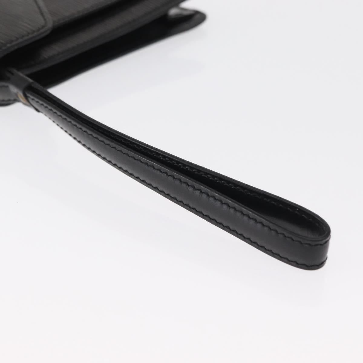 LOUIS VUITTON Epi Serie Dragonne Clutch Bag Black Noir M52612 LV Auth ep12874