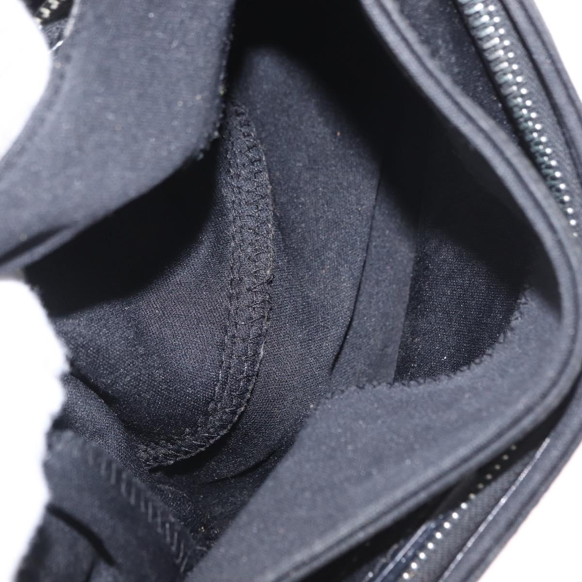 FENDI Hand Bag Nylon Black Silver Auth ep12875