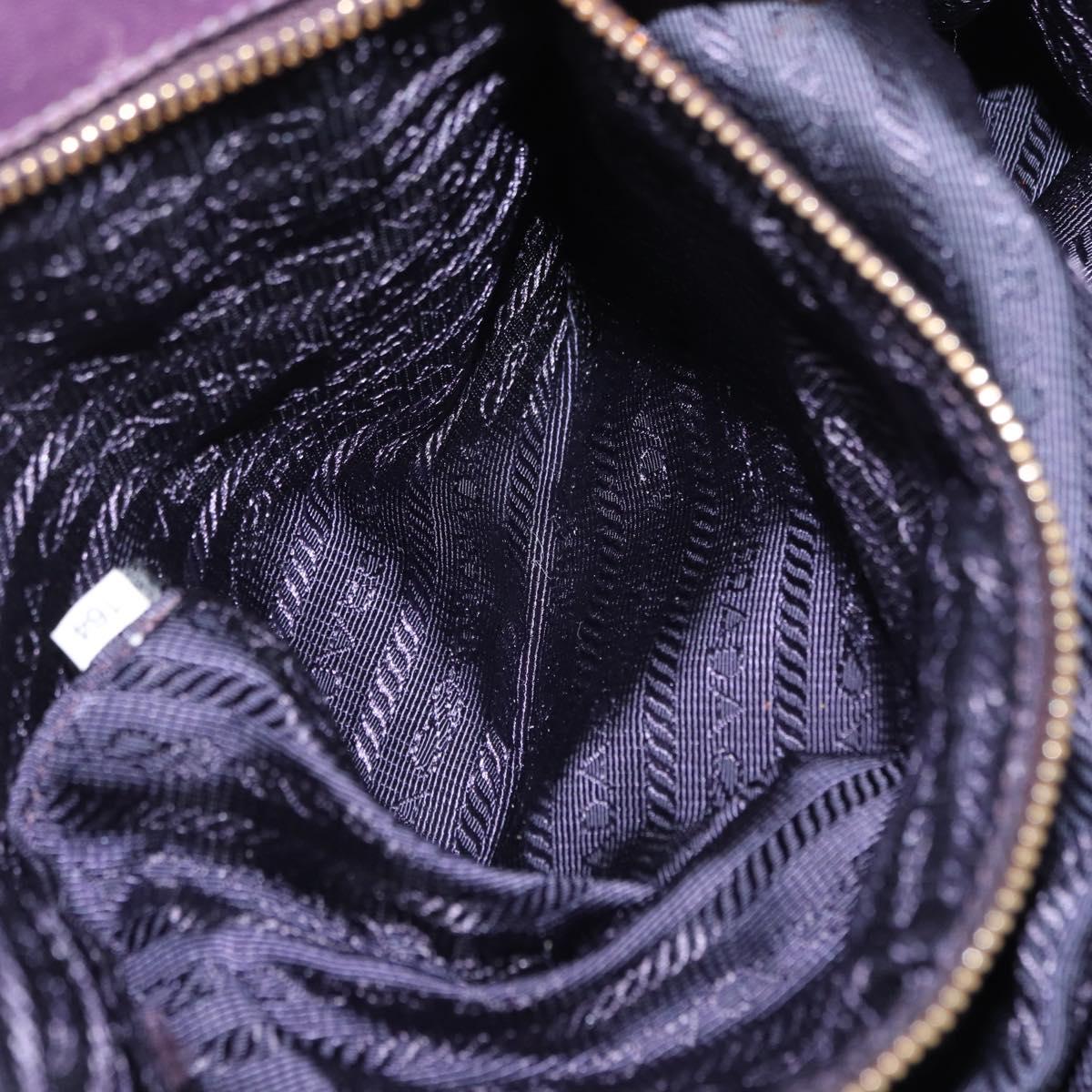 PRADA Tote Bag Nylon Purple Gold Auth ep12878