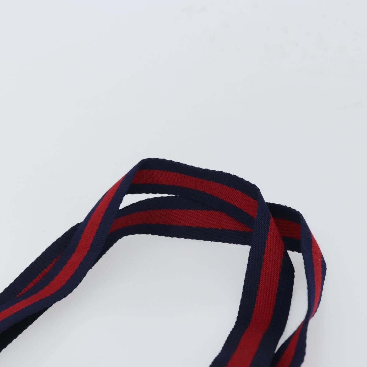 GUCCI GG Supreme Sherry Line Tote Bag PVC Navy Gold 16 002 4487 Auth ep12890