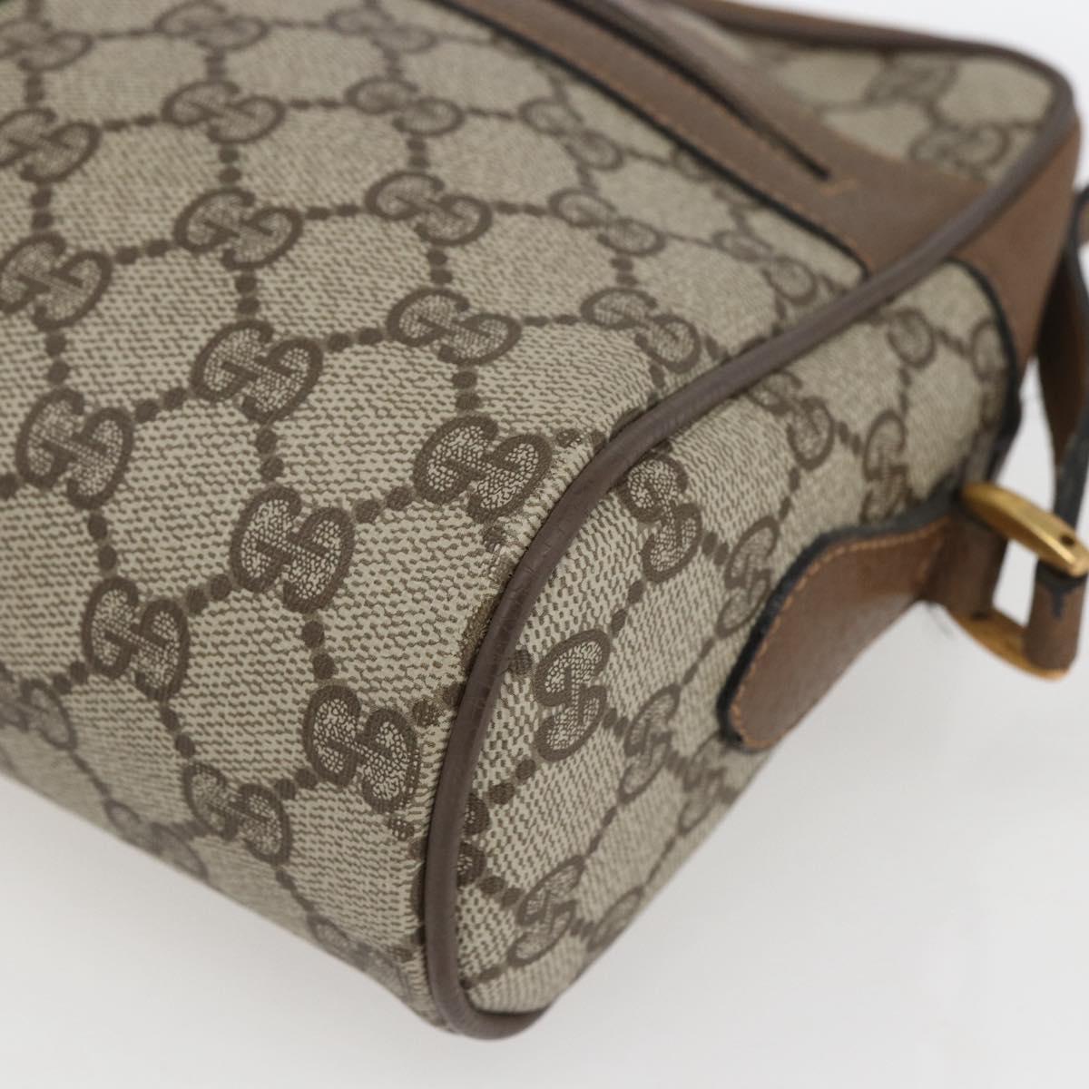 GUCCI GG Supreme Web Sherry Line Bag PVC Beige Gold 68 02 005 Auth ep12895