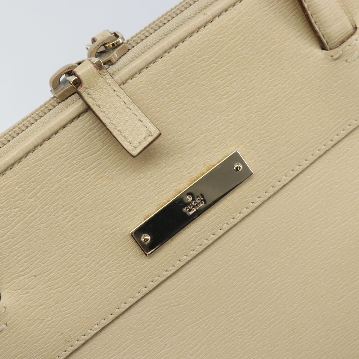 GUCCI Tote Bag Leather Beige 002 1122 2684 Auth ep12902