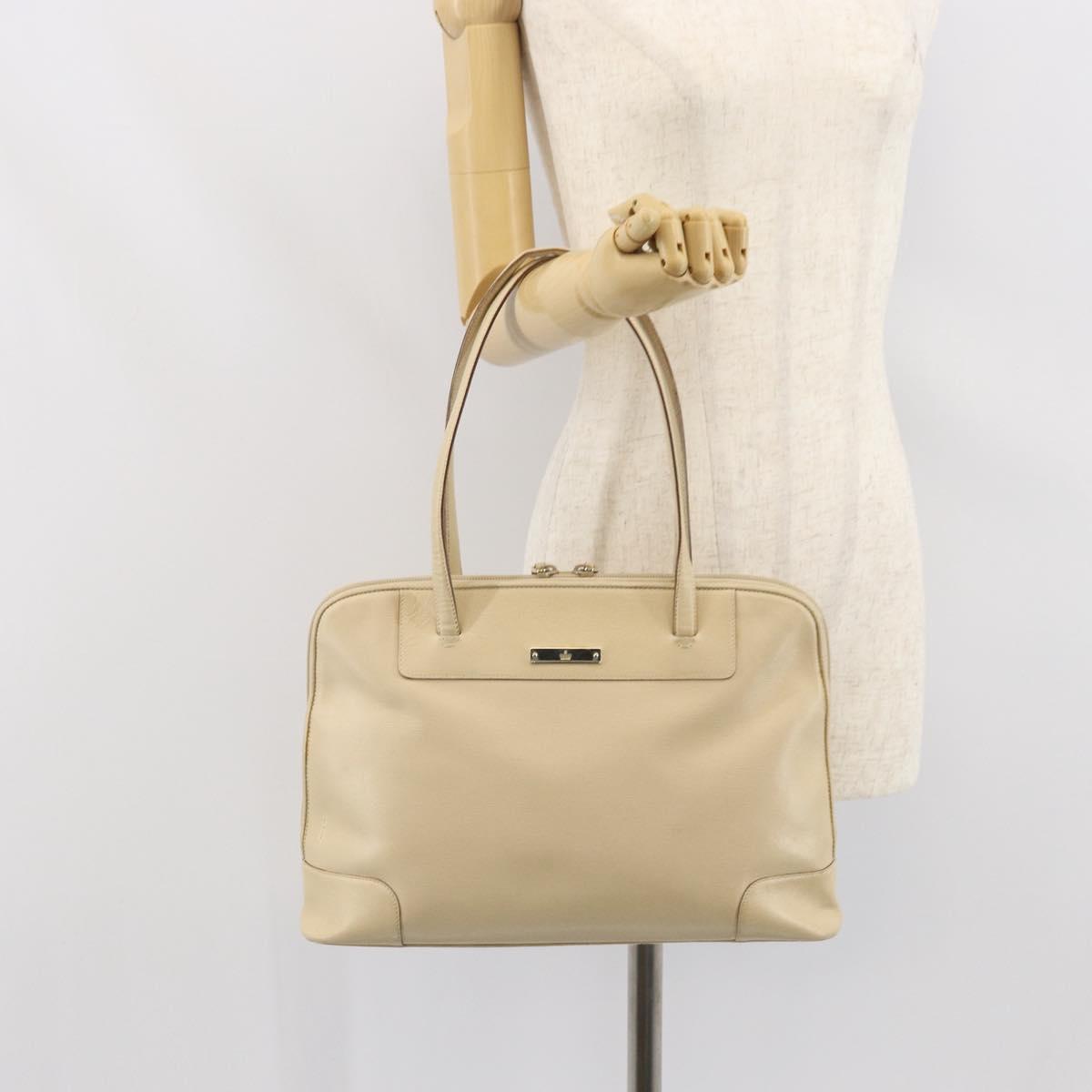 GUCCI Tote Bag Leather Beige 002 1122 2684 Auth ep12902