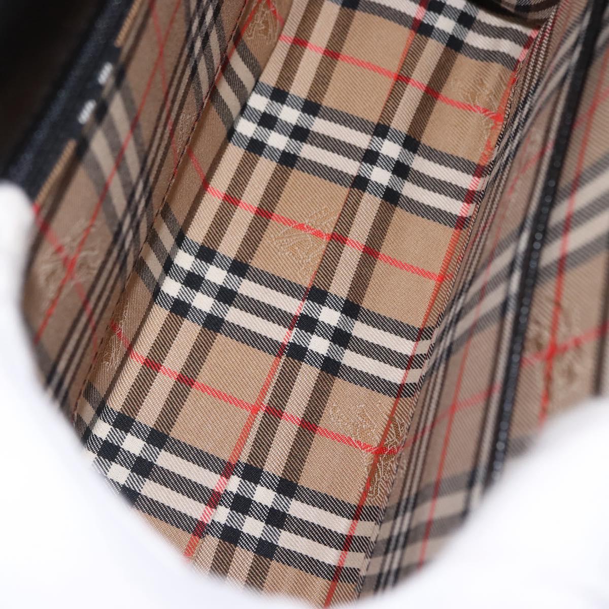 Burberrys Hand Bag Leather 2way Black Silver Auth ep12903