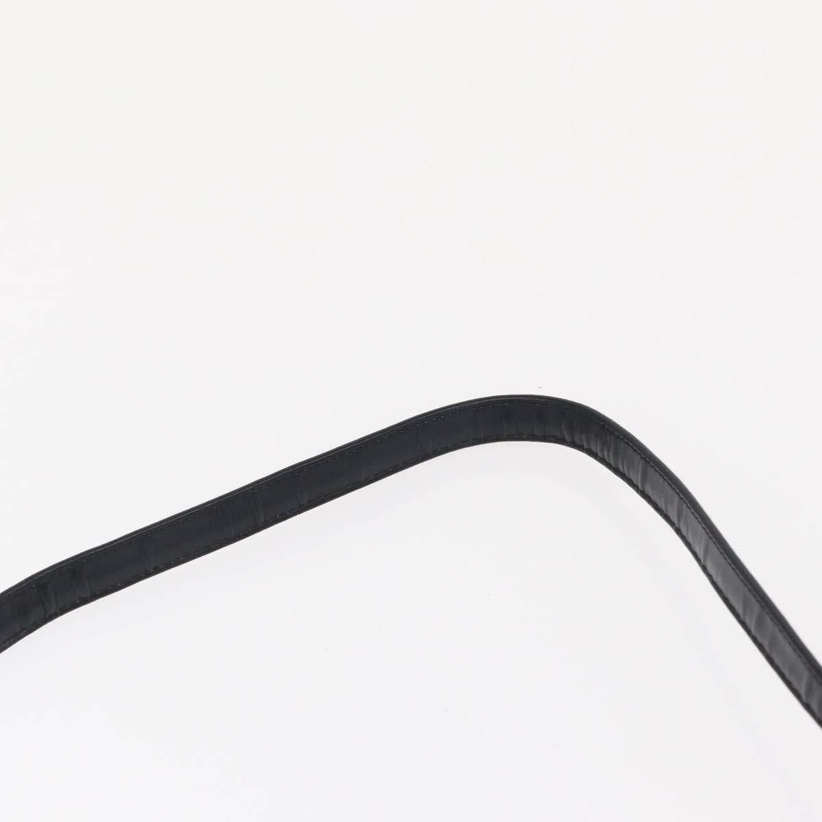 Christian Dior Shoulder Bag Leather Black Gold Auth ep12905