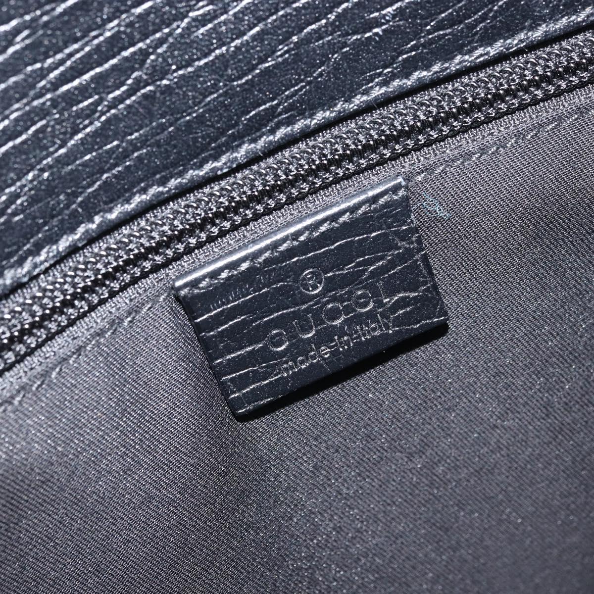 GUCCI Hand Bag Leather Black Silver 114262 Auth ep12908
