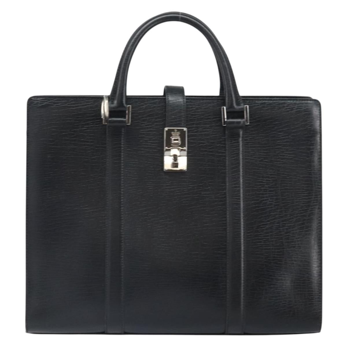 GUCCI Hand Bag Leather Black Silver 114262 Auth ep12908