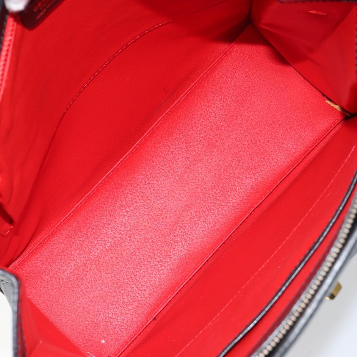 CELINE Tote Bag Leather Black Gold Auth ep12909