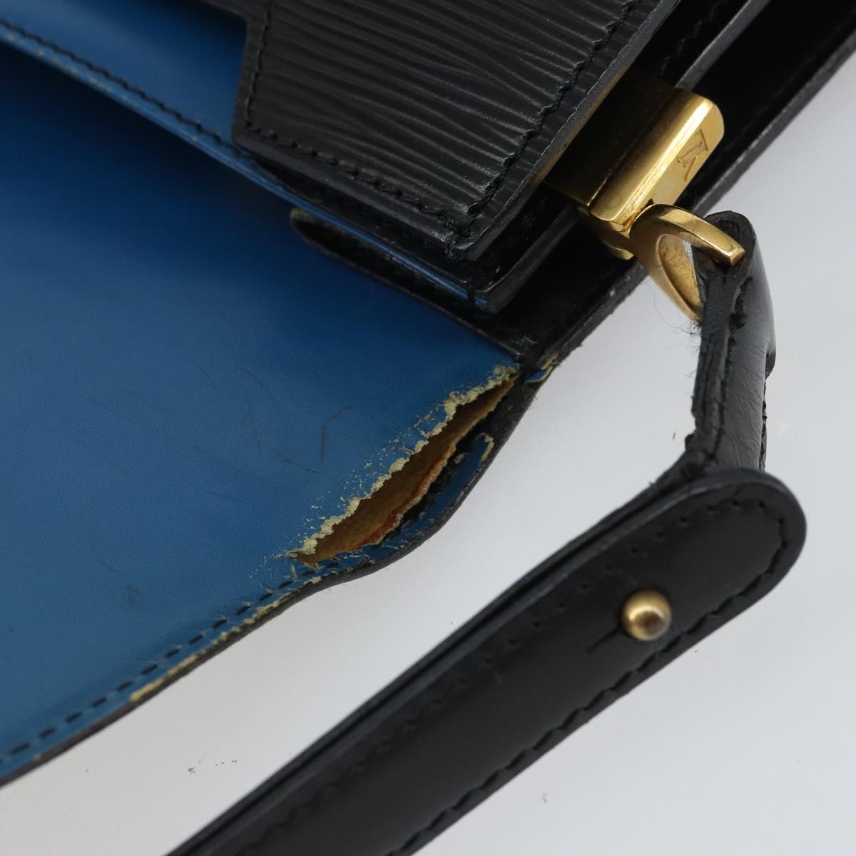 LOUIS VUITTON Epi Osh Shoulder Bag Black Blue M52445 LV Auth ep12912