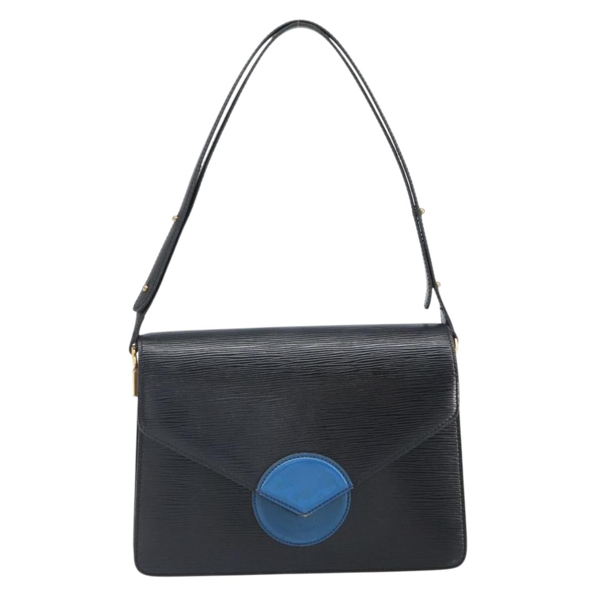 LOUIS VUITTON Epi Osh Shoulder Bag Black Blue M52445 LV Auth ep12912