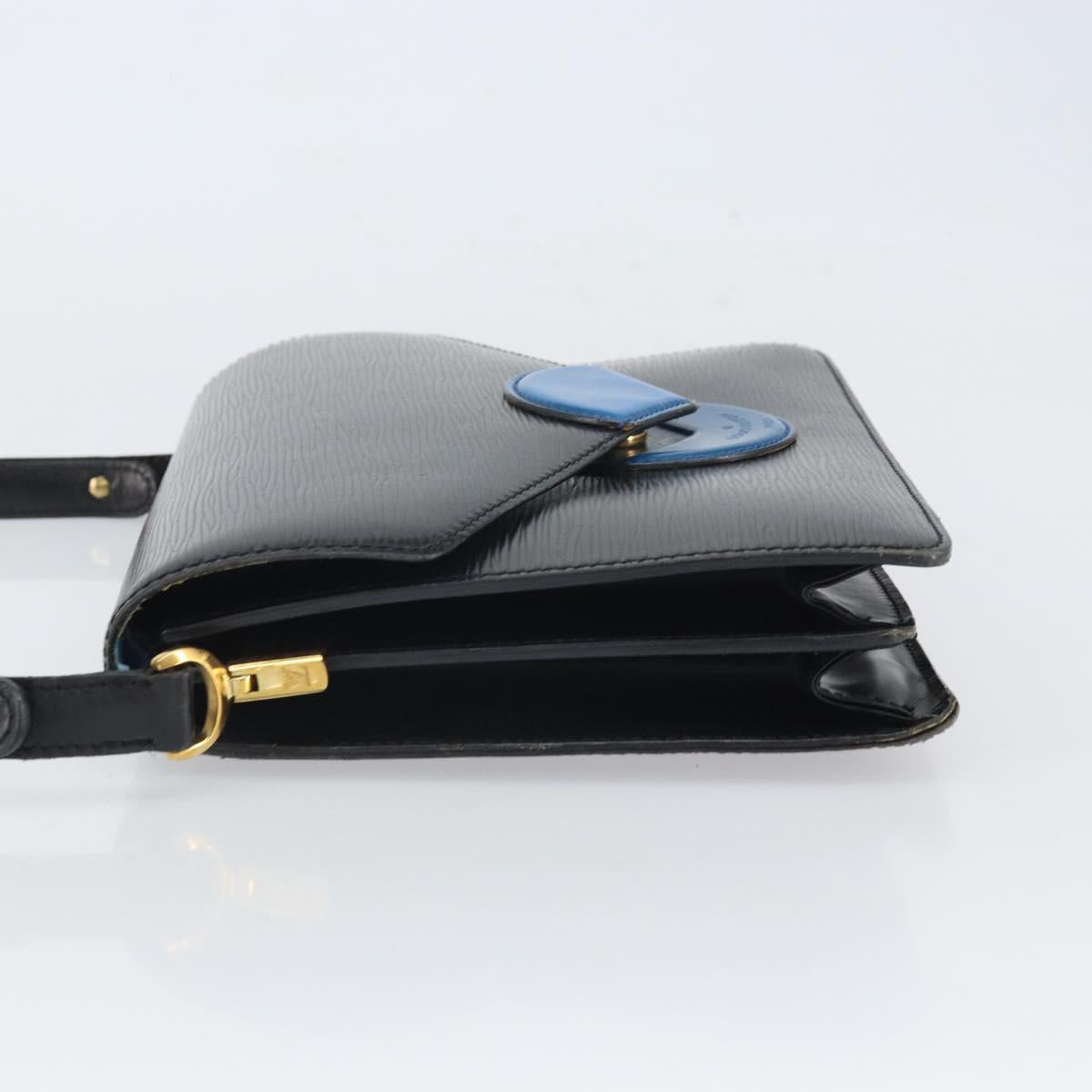 LOUIS VUITTON Epi Osh Shoulder Bag Black Blue M52445 LV Auth ep12912
