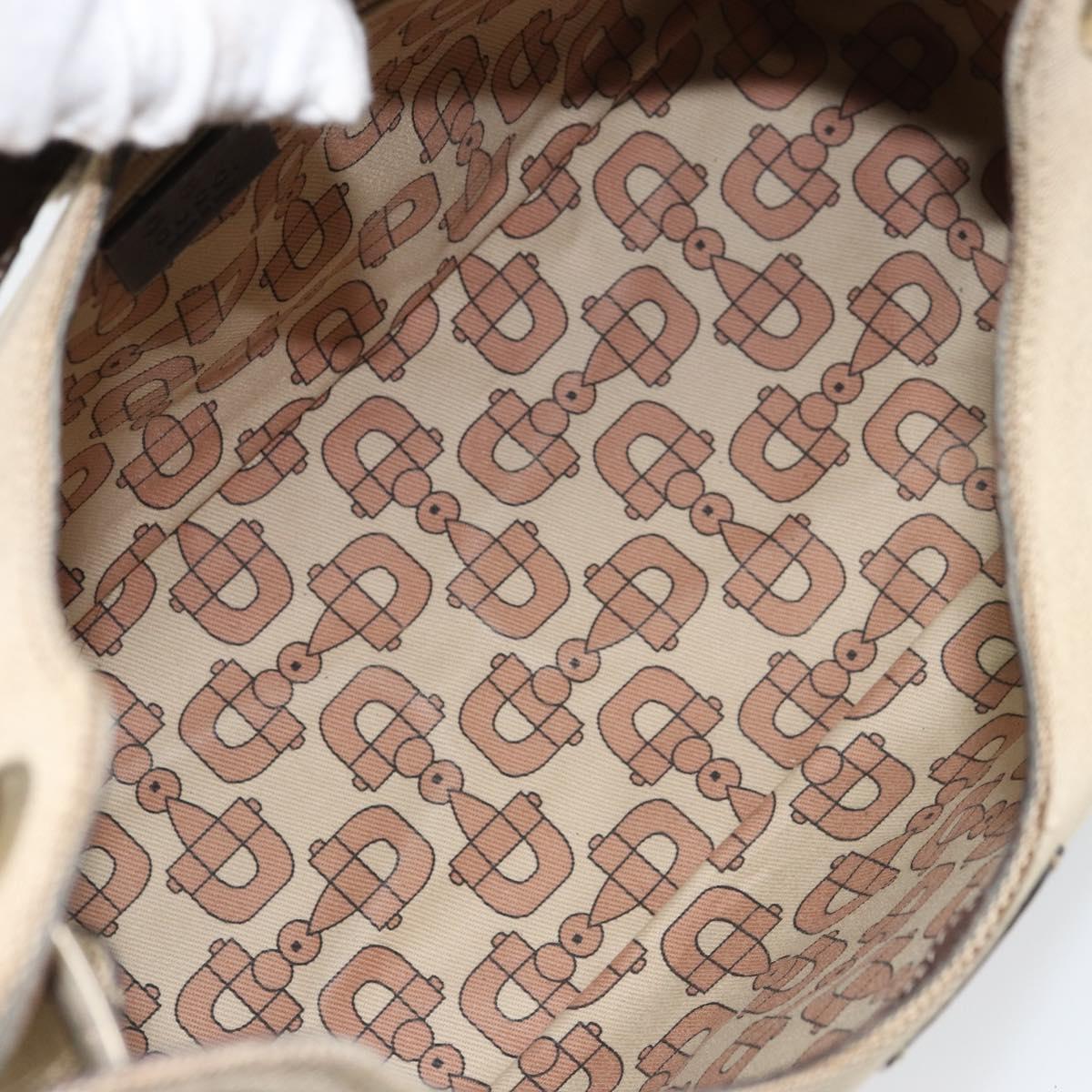 GUCCI Shoulder Bag Canvas Beige Gold 257268 Auth ep12918