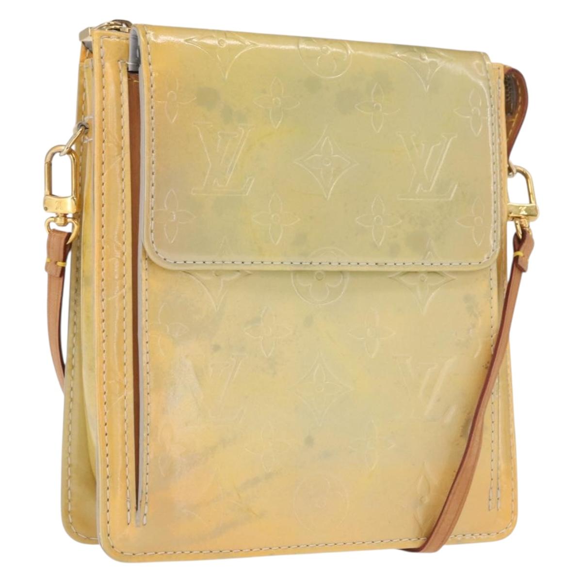 LOUIS VUITTON Monogram Vernis Motto Accessory Pouch Gris M91030 LV Auth ep12938