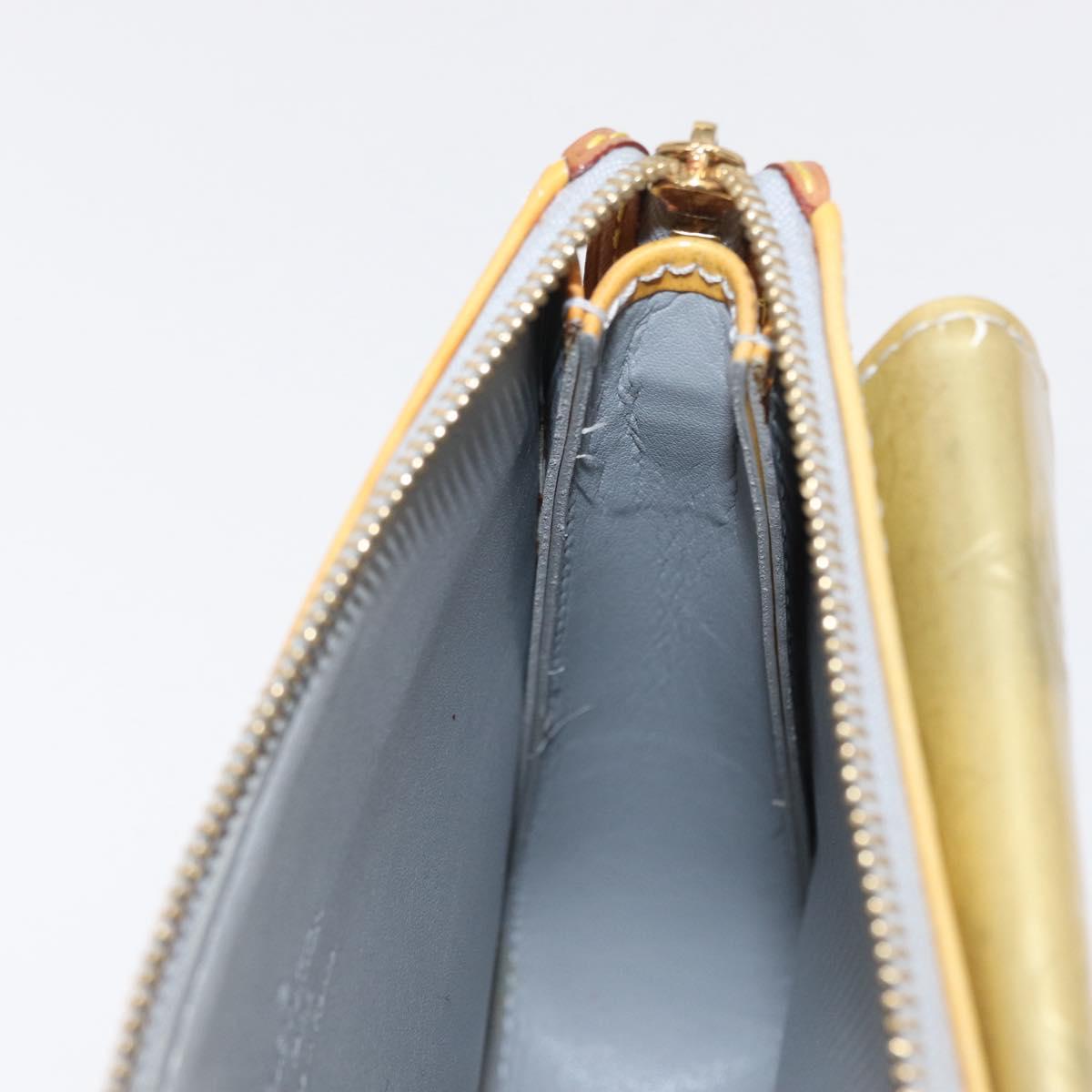 LOUIS VUITTON Monogram Vernis Motto Accessory Pouch Gris M91030 LV Auth ep12938