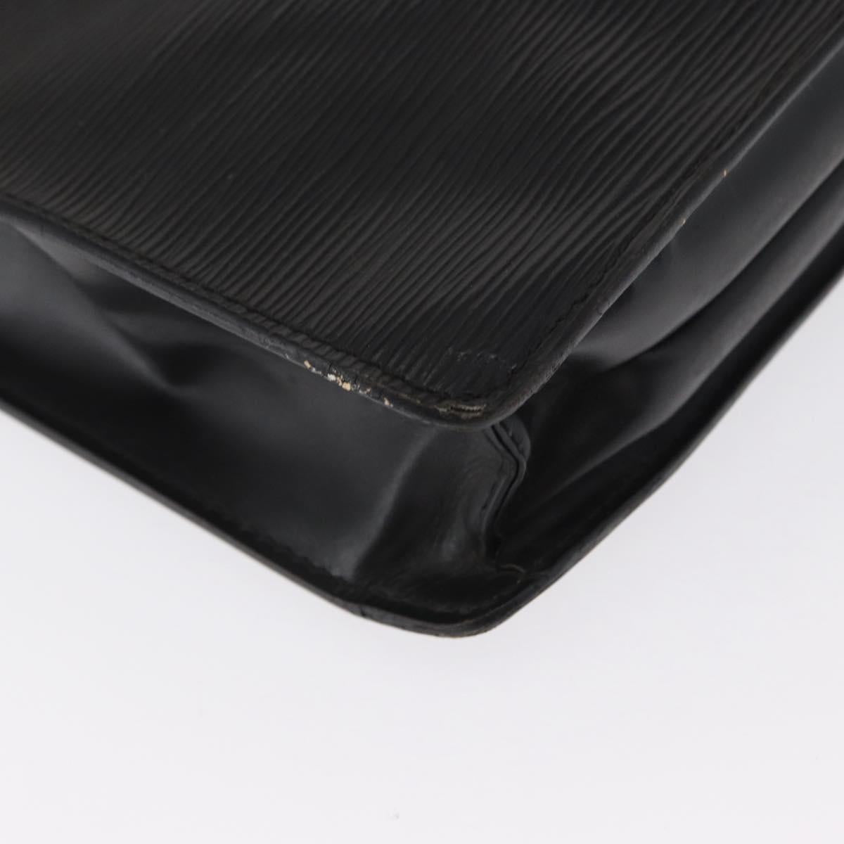 LOUIS VUITTON Epi Porte Documents Bandouliere Black M54462 LV Auth ep12940