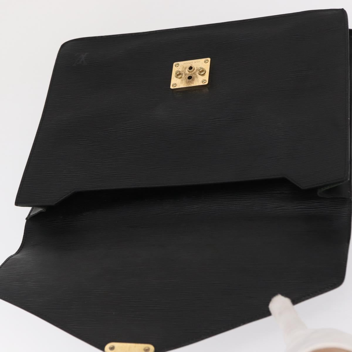 LOUIS VUITTON Epi Porte Documents Bandouliere Black M54462 LV Auth ep12940