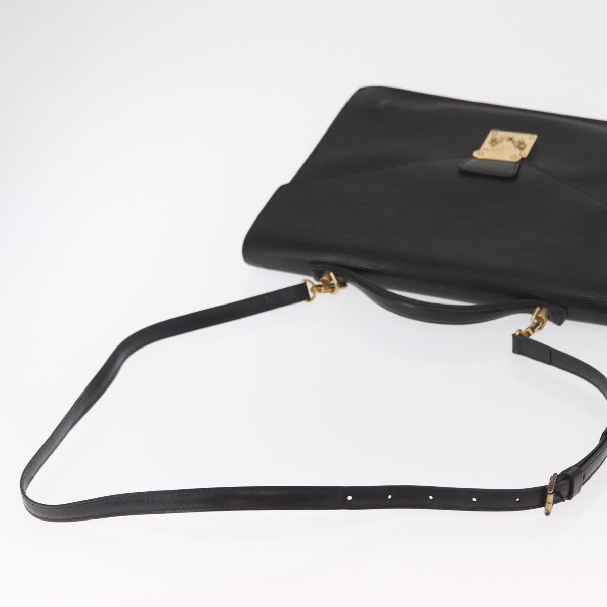 LOUIS VUITTON Epi Porte Documents Bandouliere Black M54462 LV Auth ep12940