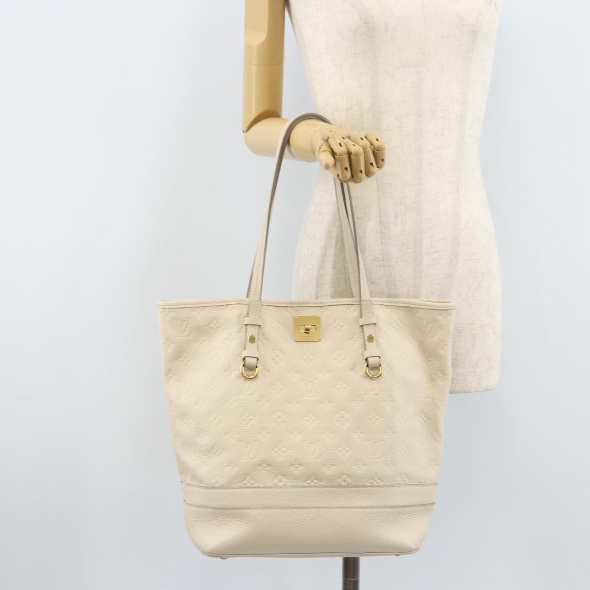 LOUIS VUITTON Monogram Empreinte Citadine PM Tote Bag Neige M40554 Auth ep12944