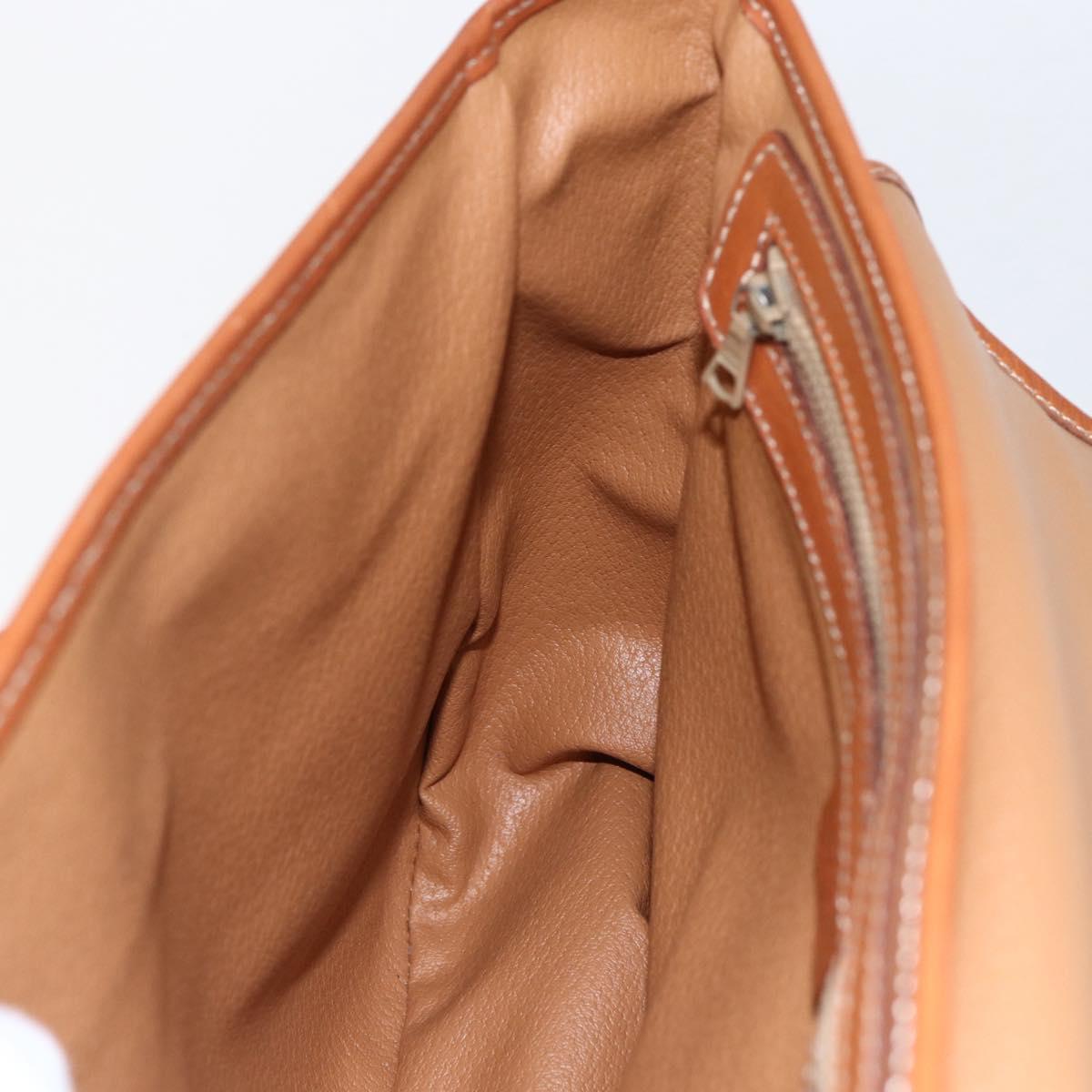 CELINE Macadam Canvas Hand Bag PVC Leather 2way Brown Gold Auth ep12949V