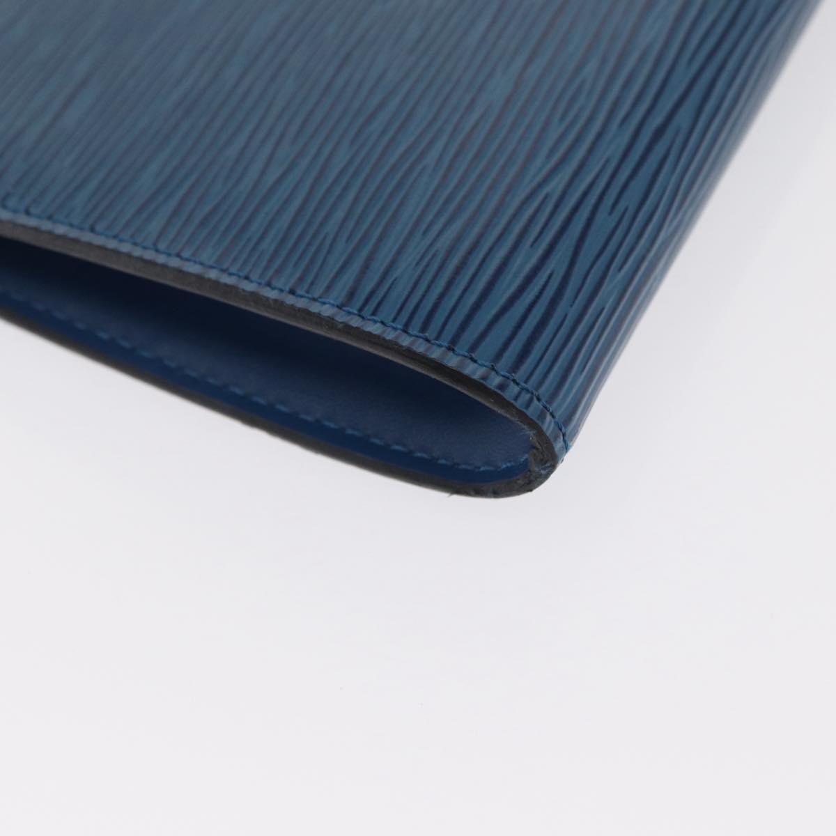 LOUIS VUITTON Epi Pochette Accessoires Pouch Blue M52985 LV Auth ep12951
