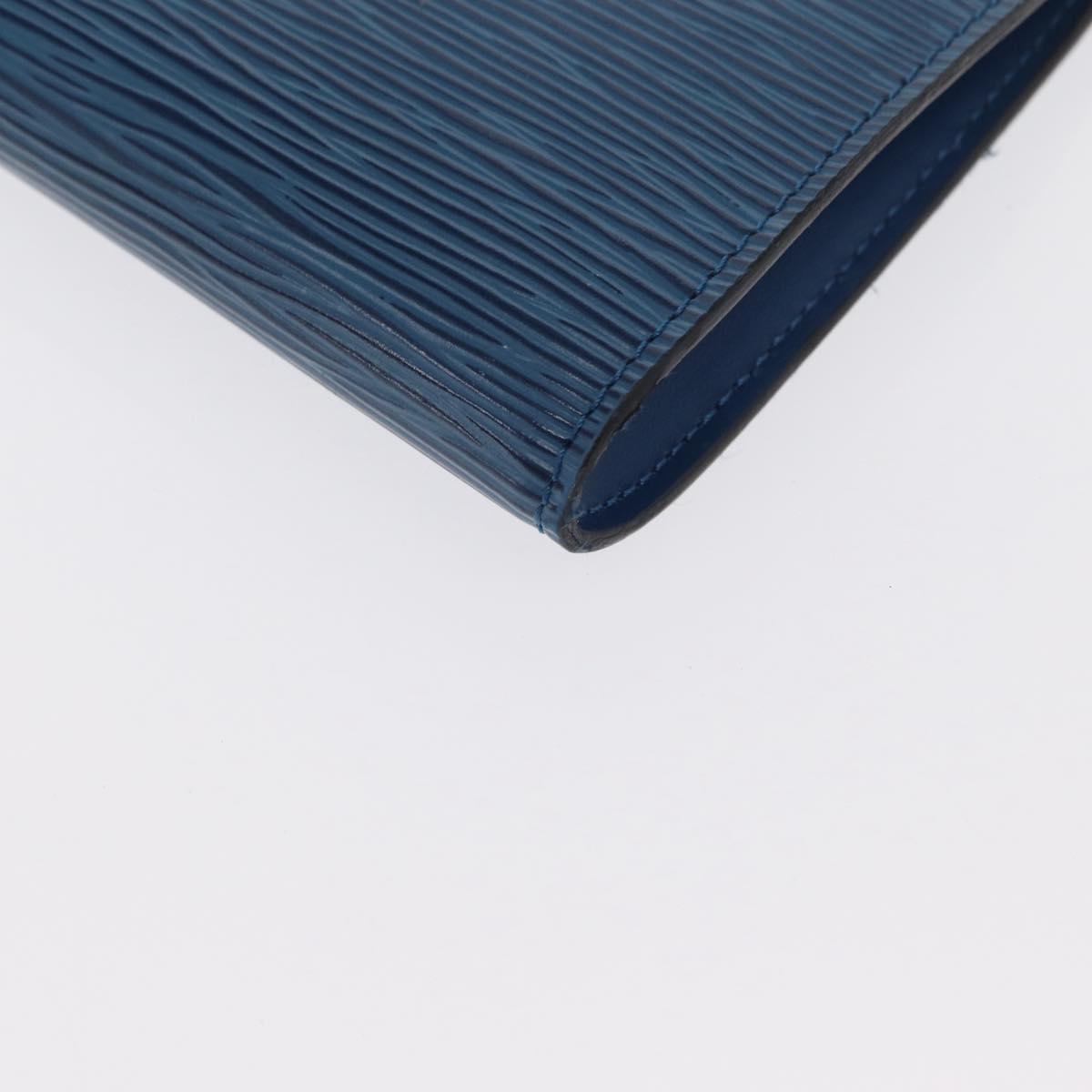 LOUIS VUITTON Epi Pochette Accessoires Pouch Blue M52985 LV Auth ep12951