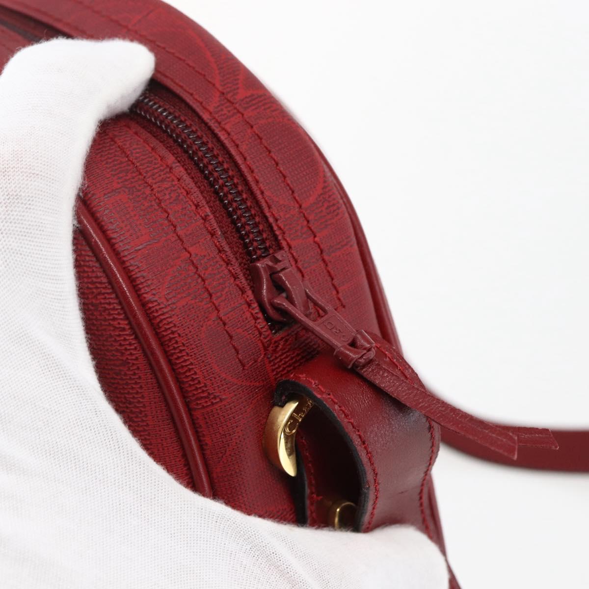Christian Dior Shoulder Bag PVC Bordeaux Gold Auth ep12962V