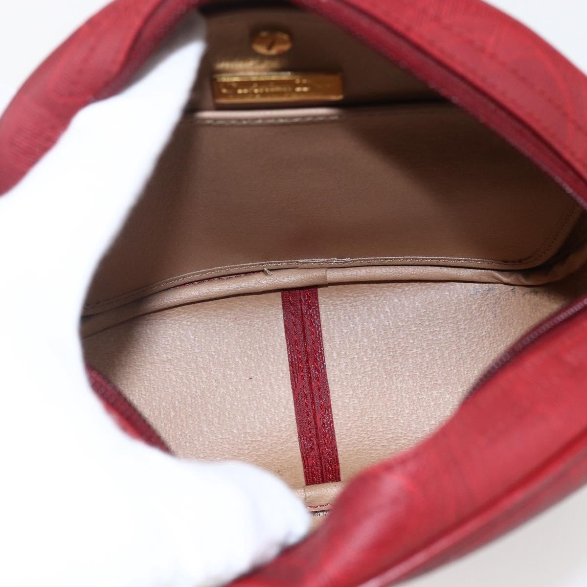 Christian Dior Shoulder Bag PVC Bordeaux Gold Auth ep12962V