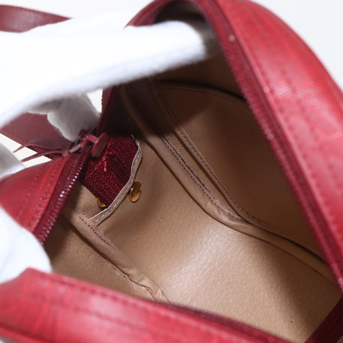 Christian Dior Shoulder Bag PVC Bordeaux Gold Auth ep12962V