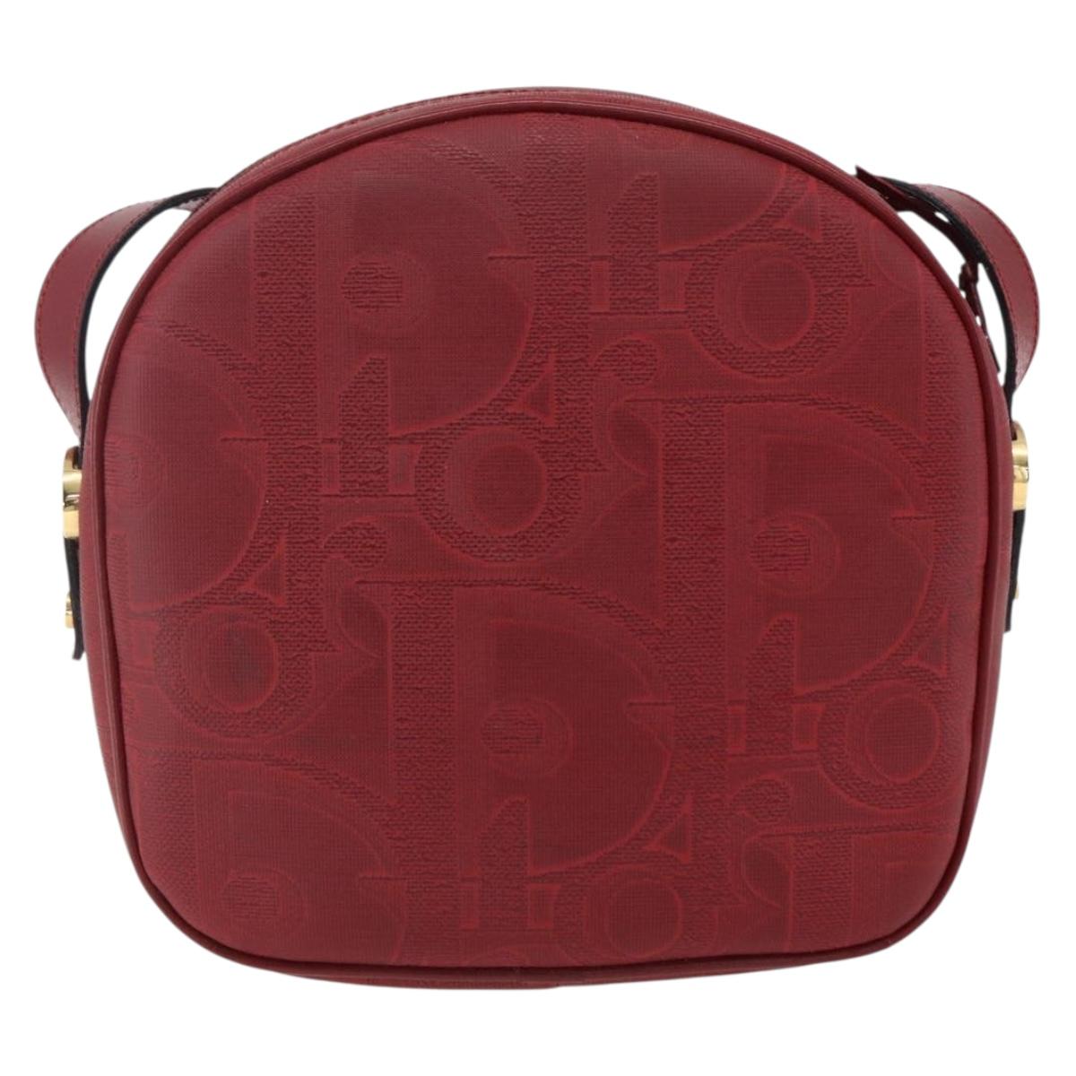 Christian Dior Shoulder Bag PVC Bordeaux Gold Auth ep12962V