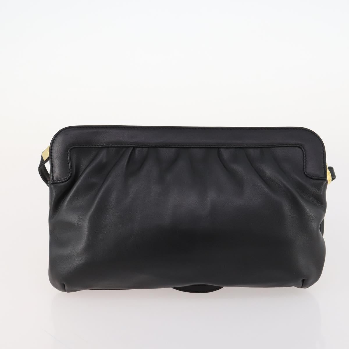 CELINE Bag Leather 2 Set Black Auth ep12973