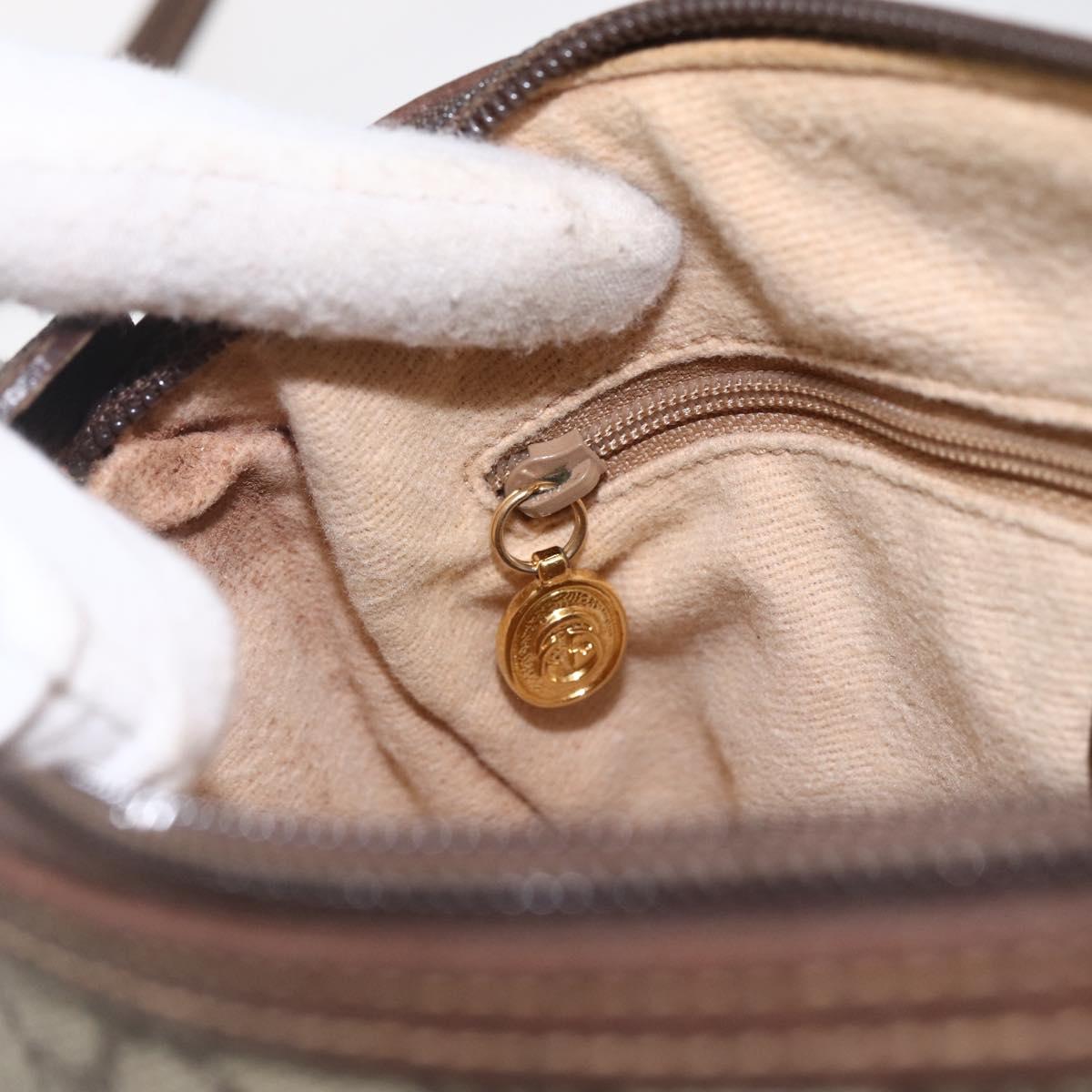 GUCCI GG Supreme Web Sherry Line Bag PVC Outlet Beige 001 123 6177 Auth ep12974