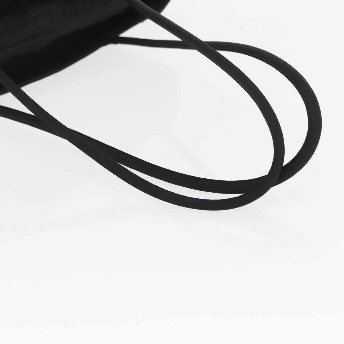 PRADA Tote Bag Nylon Black Silver Auth ep12992