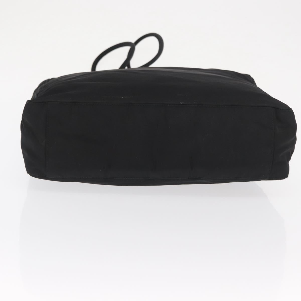PRADA Tote Bag Nylon Black Silver Auth ep12992
