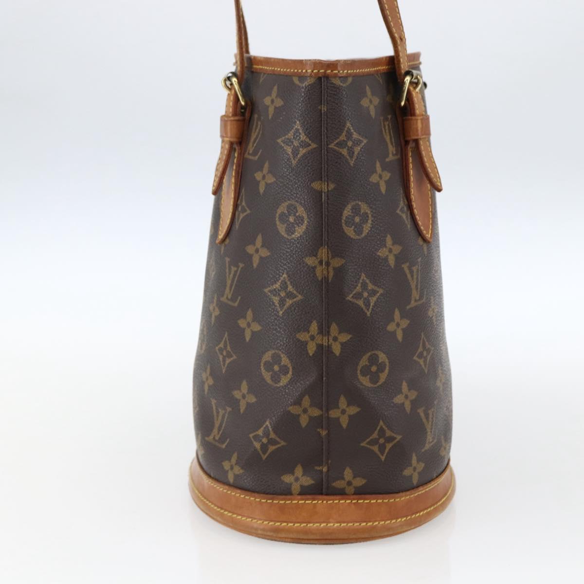 LOUIS VUITTON Monogram Bucket PM Shoulder Bag M42238 LV Auth ep13001