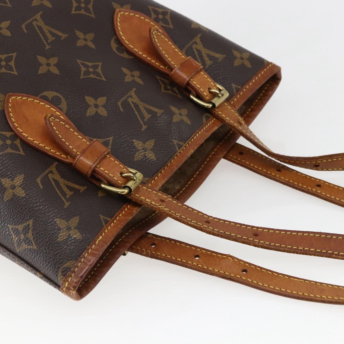 LOUIS VUITTON Monogram Bucket PM Shoulder Bag M42238 LV Auth ep13001