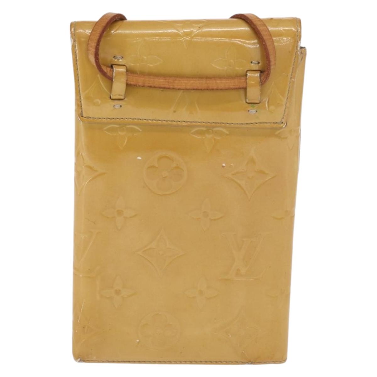 LOUIS VUITTON Monogram Vernis Walker Wallet Beige M91074 LV Auth ep13003